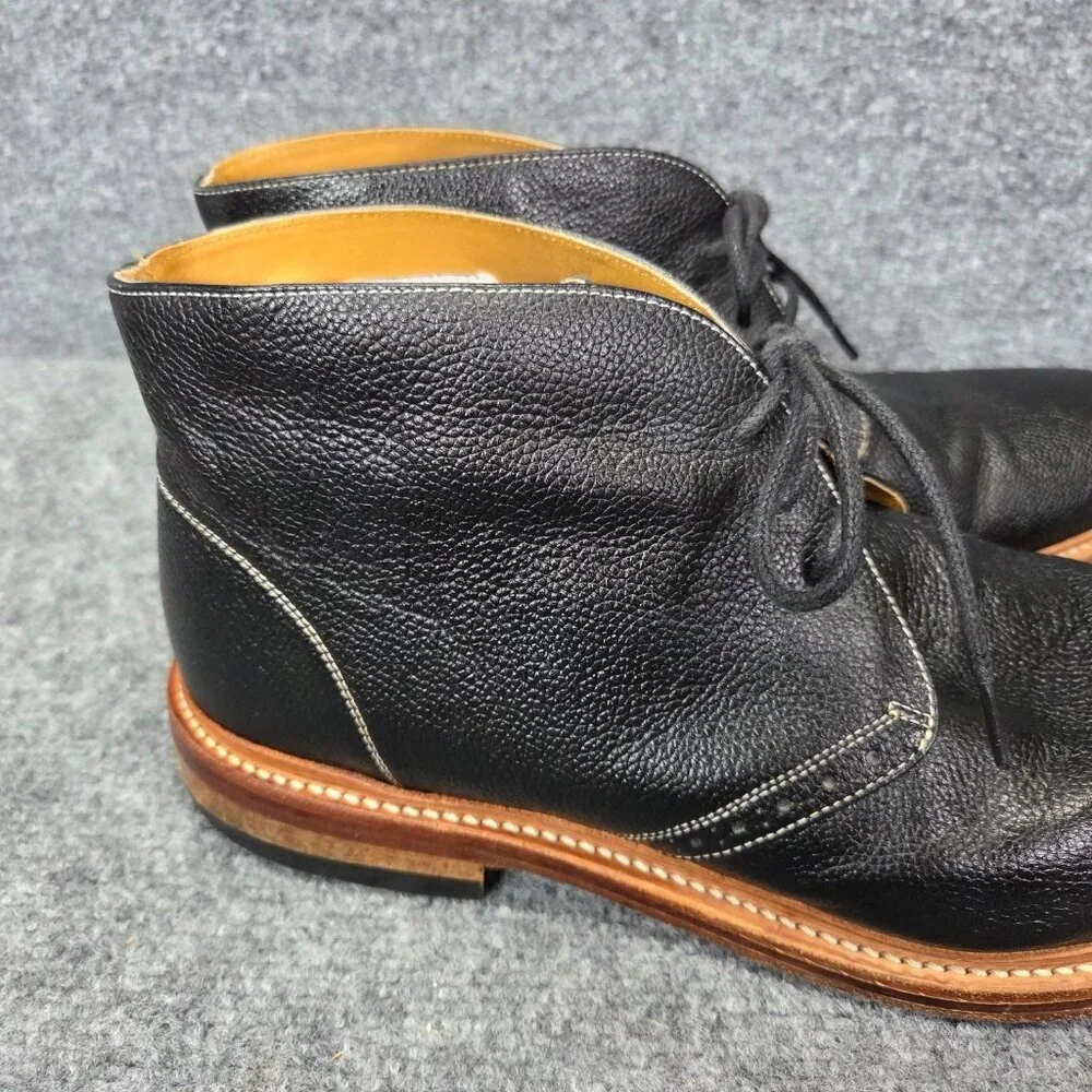 Stacy Adams Men's M2 Black Plain Toe Chukka Boots Goodyear‎ Welted 12 D